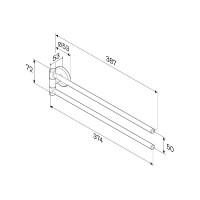 Полотенцедержатель Am.Pm X-Joy A85A32600, 40 см, двойной, поворотный, хром