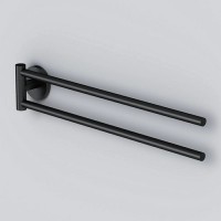 Полотенцедержатель Am.Pm X-Joy A85A32622, 40 см, двойной, поворотный, черный матовый