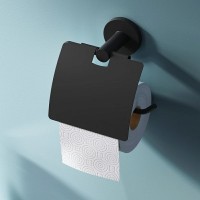 Держатель для туалетной бумаги Am.Pm X-Joy A85A341422, с крышкой, черный матовый