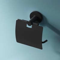 Держатель для туалетной бумаги Am.Pm X-Joy A85A341422, с крышкой, черный матовый