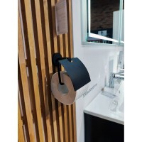 Держатель для туалетной бумаги Am.Pm X-Joy A85A341422, с крышкой, черный матовый