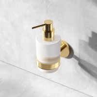Дозатор для жидкого мыла Am.Pm X-Joy A85A36999 с держателем, цвет золотой