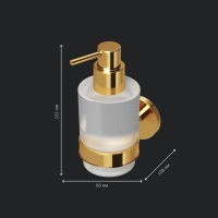 Дозатор для жидкого мыла Am.Pm X-Joy A85A36999 с держателем, цвет золотой
