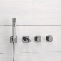 Смеситель WasserKRAFT Naab A8651.312.314.326.087.103, для ванны и душа, с душевым гарнитуром, хром