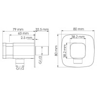 Гигиенический душ WasserKRAFT Naab A8651.326.057.136, со смесителем, хром