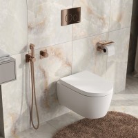 Гигиенический душ WasserKRAFT Paar A8851.290.292.335, со смесителем, PVD розовое золото