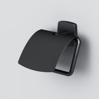 Держатель туалетной бумаги Am.Pm Gem с крышкой, черный матовый, A90341422
