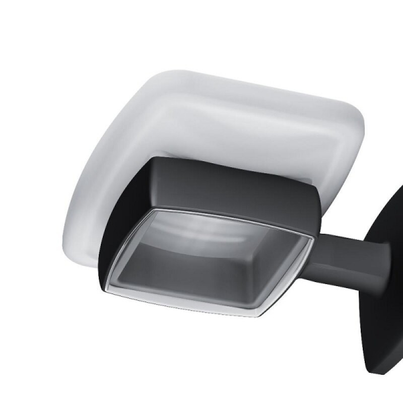 Мыльница Am.Pm Gem, цвет держателя черный матовый, A9034222