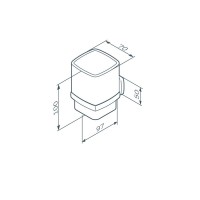 Стакан для зубных щеток Am.Pm Gem, цвет держателя черный матовый, A9034322