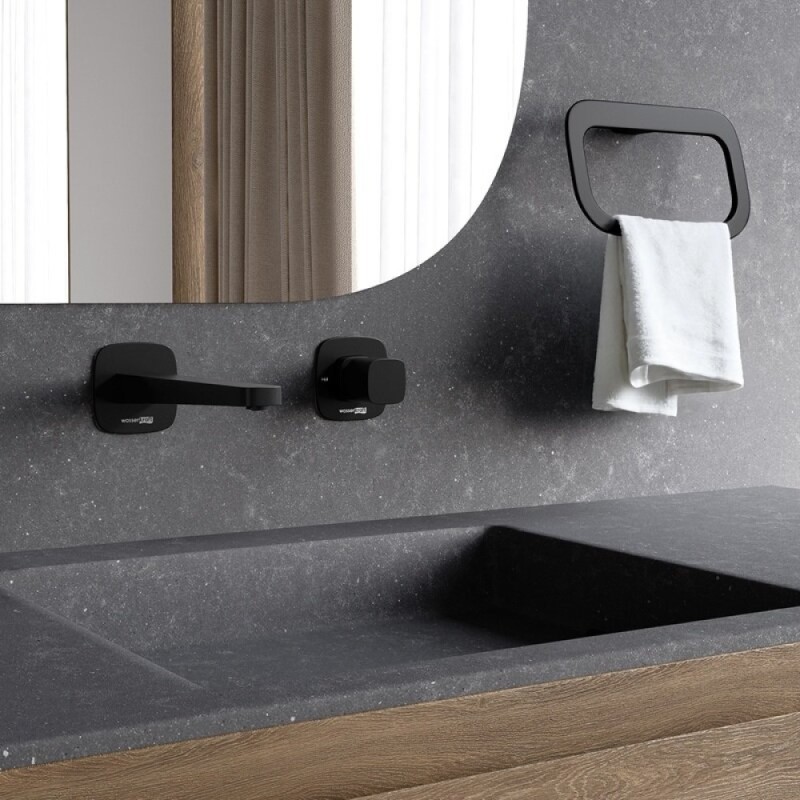 Смеситель для раковины WasserKRAFT Nuthe A9151.315, черный матовый