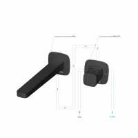 Смеситель для раковины WasserKRAFT Nuthe A9151.315, черный матовый