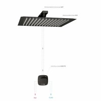 Душевая система WasserKRAFT Nuthe A9151.219.162, черная матовая