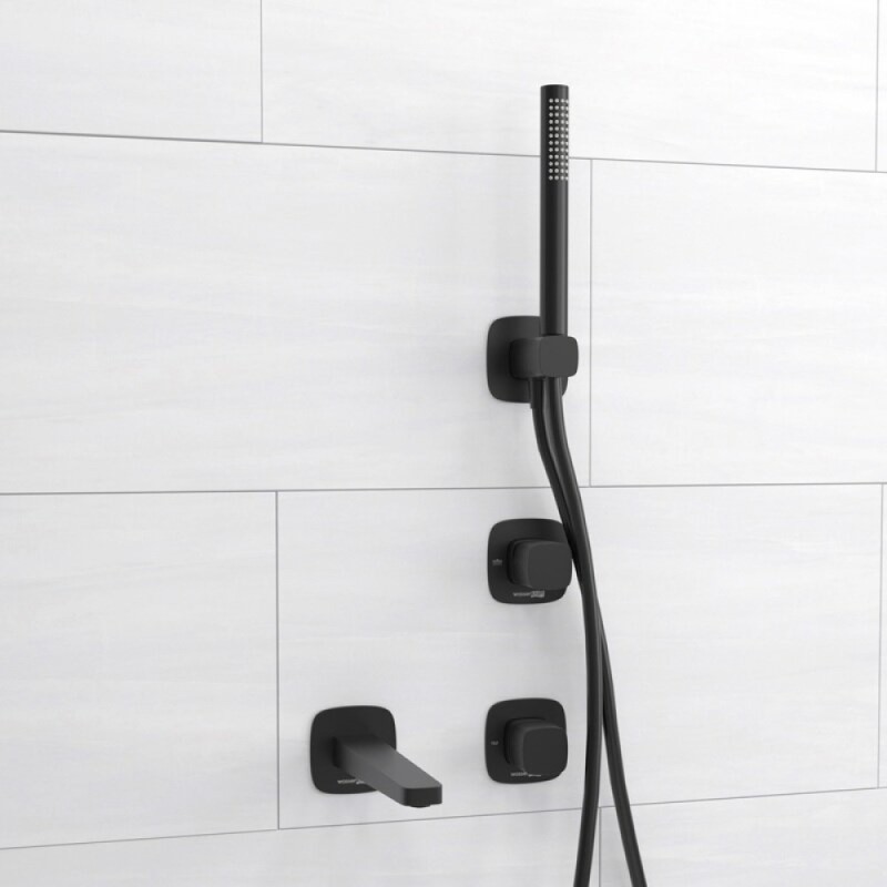 Смеситель WasserKRAFT Nuthe A9151.264.315.327.242.217, для ванны и душа, с душевым гарнитуром, черный матовый