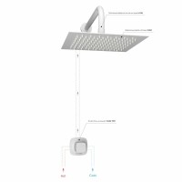 Душевая система WasserKRAFT Saale A9551.146.254, белая матовая