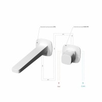 Смеситель для раковины WasserKRAFT Saale A9551.316, белый матовый