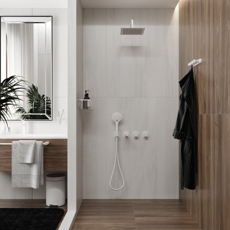Душевая система WasserKRAFT Saale A9551.267.316.146.254.328.156.155, белая матовая