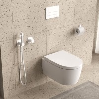 Гигиенический душ WasserKRAFT Saale A9551.328.243.232, со смесителем, белый матовый