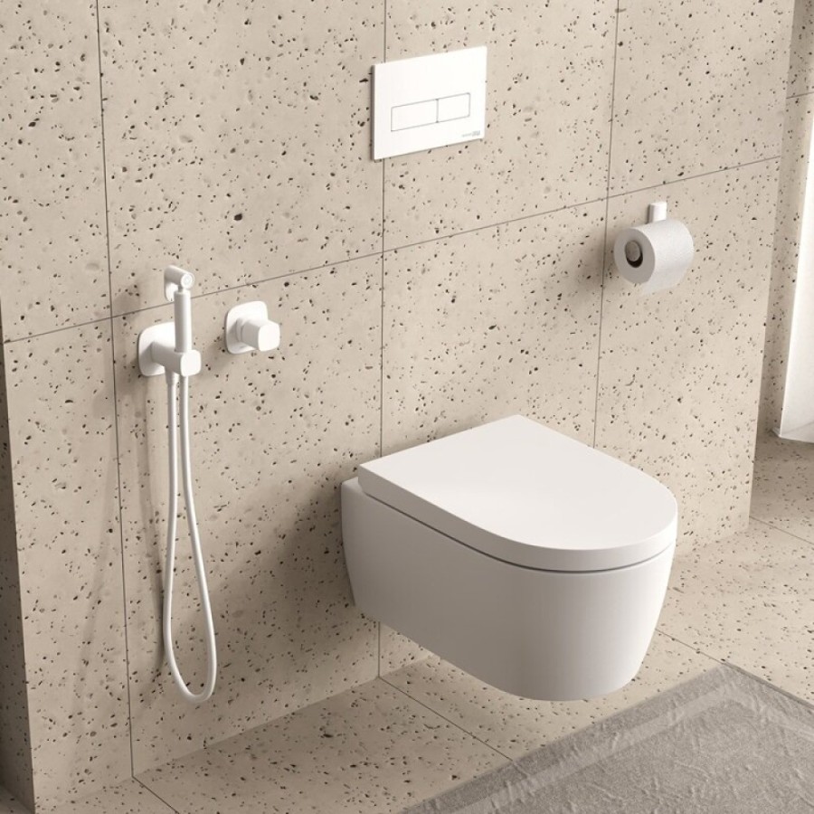 Гигиенический душ WasserKRAFT Saale A9551.328.243.232, со смесителем, белый матовый