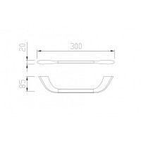 Полотенцедержатель Abber Nord AA1551B, 30 см, цвет черный матовый