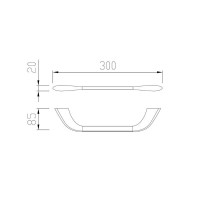 Полотенцедержатель Abber Nord AA1551G, 30 см, цвет золото матовое