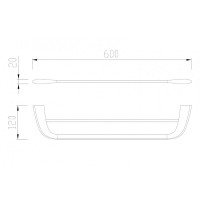 Полотенцедержатель Abber Nord AA1553B, 60 см, цвет черный матовый