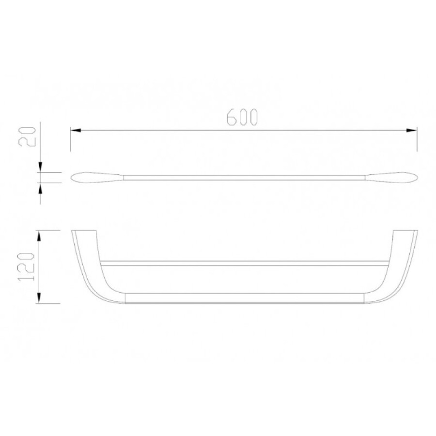 Полотенцедержатель Abber Nord AA1553B, 60 см, цвет черный матовый