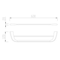 Полотенцедержатель Abber Nord AA1553G, 60 см, цвет золото матовое