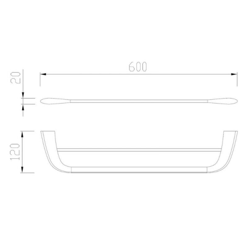 Полотенцедержатель Abber Nord AA1553G, 60 см, цвет золото матовое