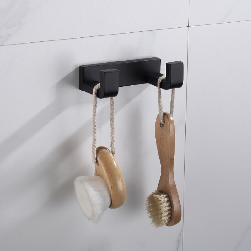 Крючок Abber Westen AA1750B, двойной, цвет черный матовый