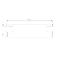 Полотенцедержатель Abber Westen AA1754NG, 60 см, цвет никель