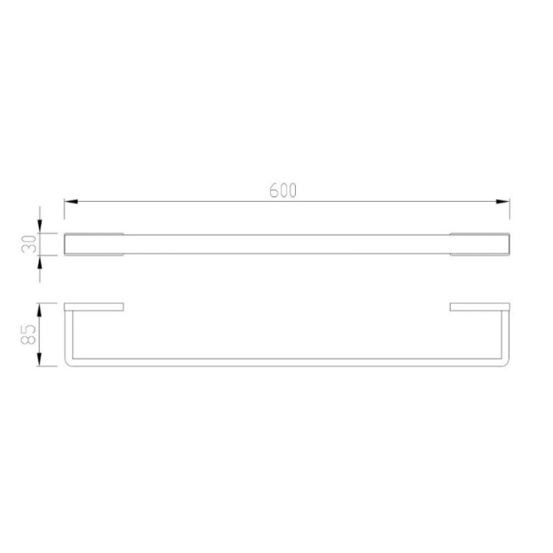 Полотенцедержатель Abber Westen AA1754NG, 60 см, цвет никель