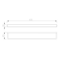 Полотенцедержатель Abber Westen AA1755B, 60 см, цвет черный матовый
