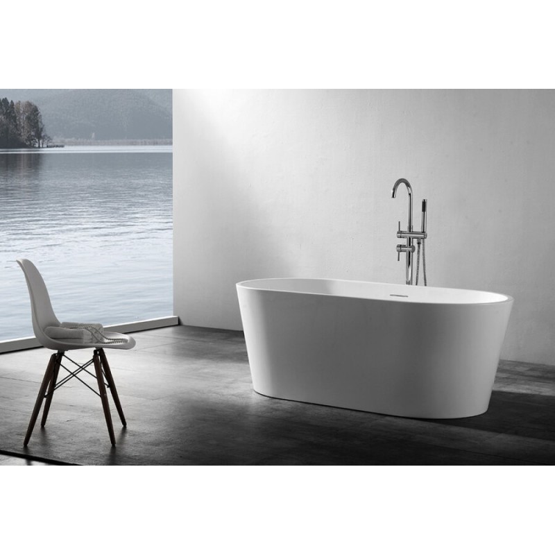 Ванна акриловая Abber AB9203-1.5 150 х 80 x 60 см отдельностоящая, белая
