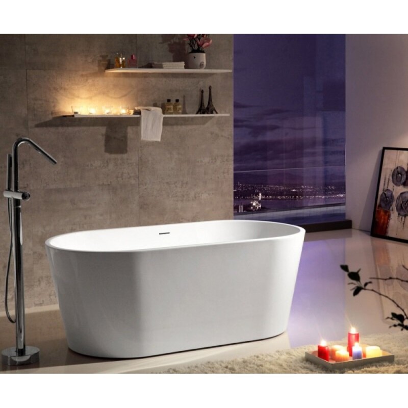 Ванна акриловая Abber 130 х 70 x 60 см отдельностоящая, белая, AB9203-1.3