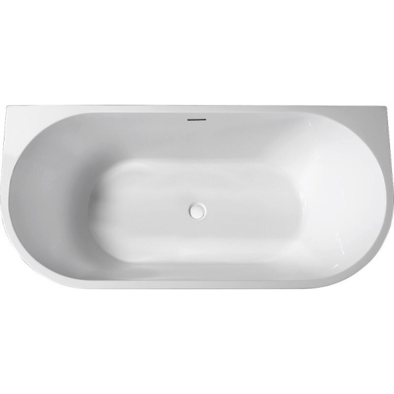 Ванна акриловая Abber 170 х 80 x 60 см, цвет белый, внешняя панель черная матовая, AB9216-1.7MB