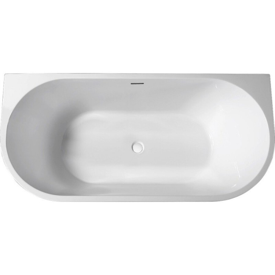 Ванна акриловая Abber 170 х 80 x 60 см, цвет белый, внешняя панель черная матовая, AB9216-1.7MB