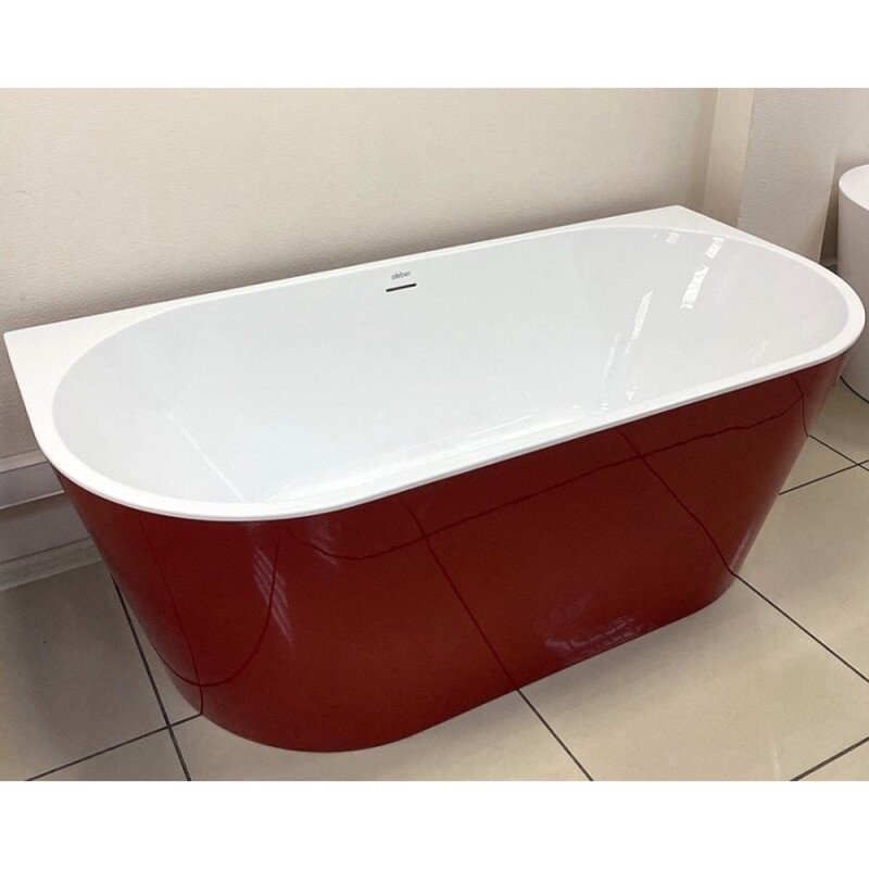 Ванна акриловая Abber 170 х 80 x 60 см, цвет белый, внешняя панель красная, AB9216-1.7R