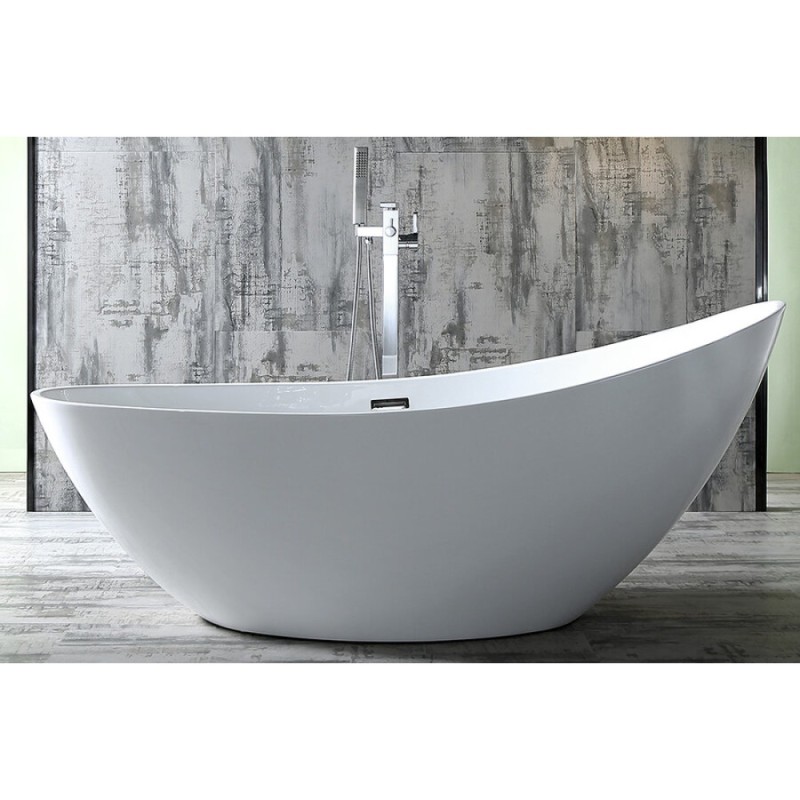 Ванна акриловая Abber AB9233, цвет белый, 183 x 78,5 x 77 см