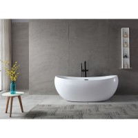Ванна акриловая Abber AB9236, цвет - белый, 170 x 80 x 64 см