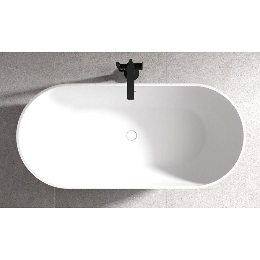 Ванна акриловая Abber AB9241MB 170 x 80 см овальная, черный матовый