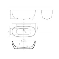 Ванна акриловая Abber AB9265-1.7 белая 170 x 80 см