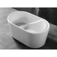 Ванна акриловая Abber AB9277 130 х 75 x 63 см без гидромассажа, отдельностоящая, белая