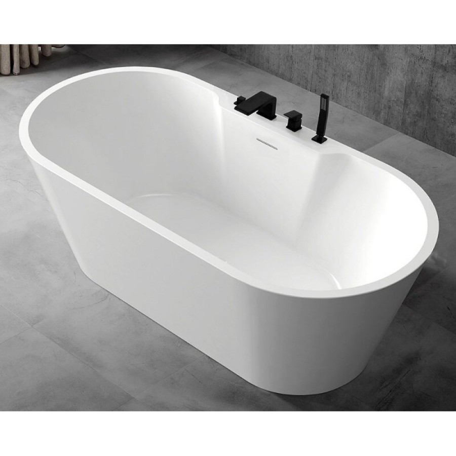 Акриловая ванна Abber AB9299-1.6 белая 160 х 80 x 60 см, отдельностоящая