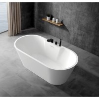Акриловая ванна Abber AB9299-1.6 белая 160 х 80 x 60 см, отдельностоящая