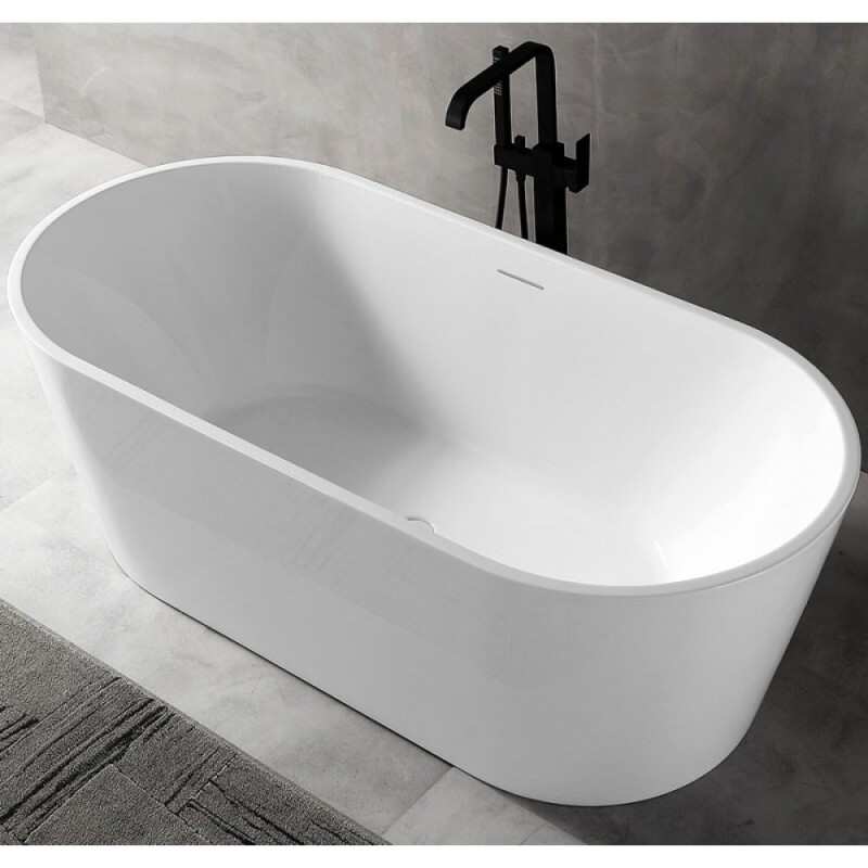 Ванна акриловая Abber 160 х 75 x 60 см, отдельностоящая, белая, AB9320-1.6