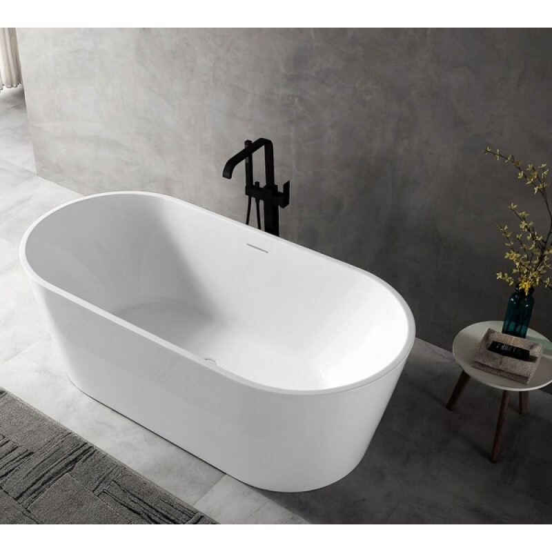 Ванна акриловая Abber 150 х 75 x 60 см, отдельностоящая, белая, AB9320-1.5