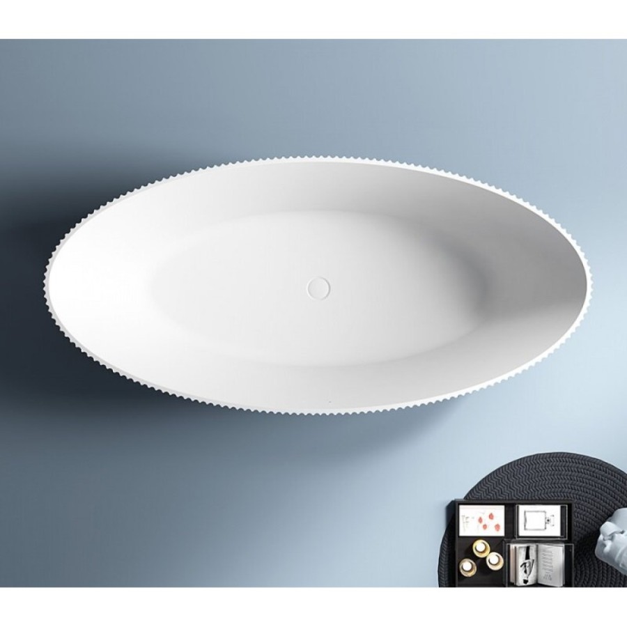 Ванна акриловая Abber 180 х 85 x 58 см, отдельностоящая, белая, AB9327