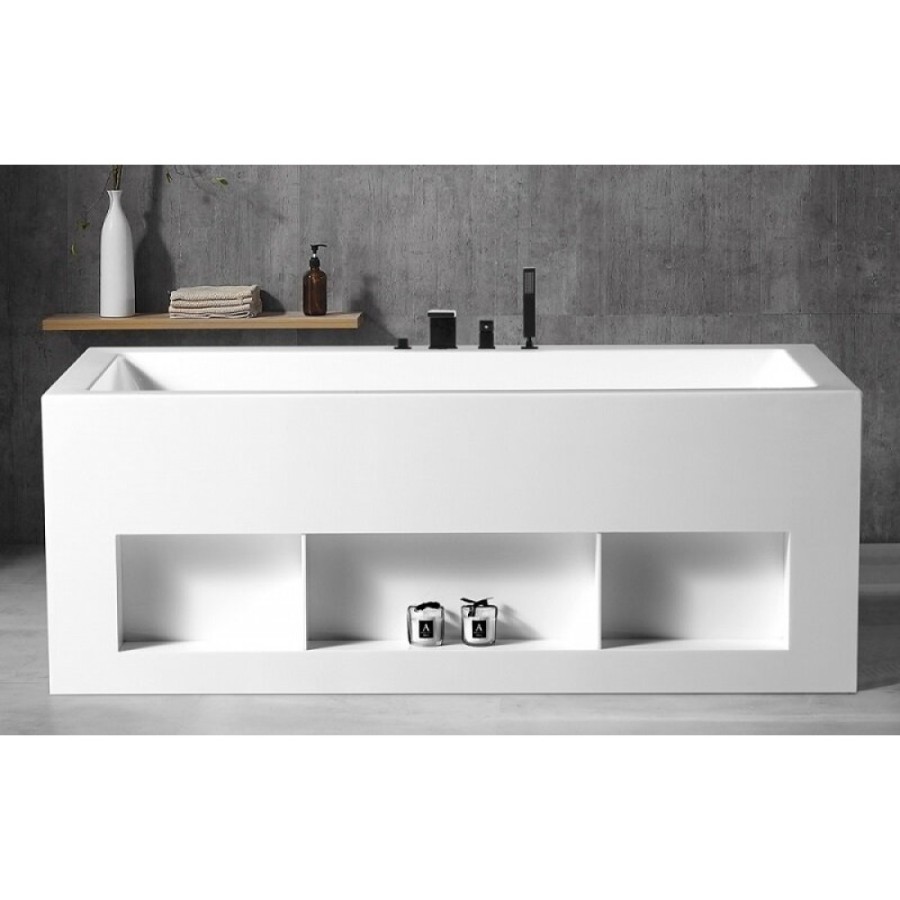 Ванна акриловая Abber 170 х 80 x 63.5 см, отдельностоящая, белая, AB9339-1.7