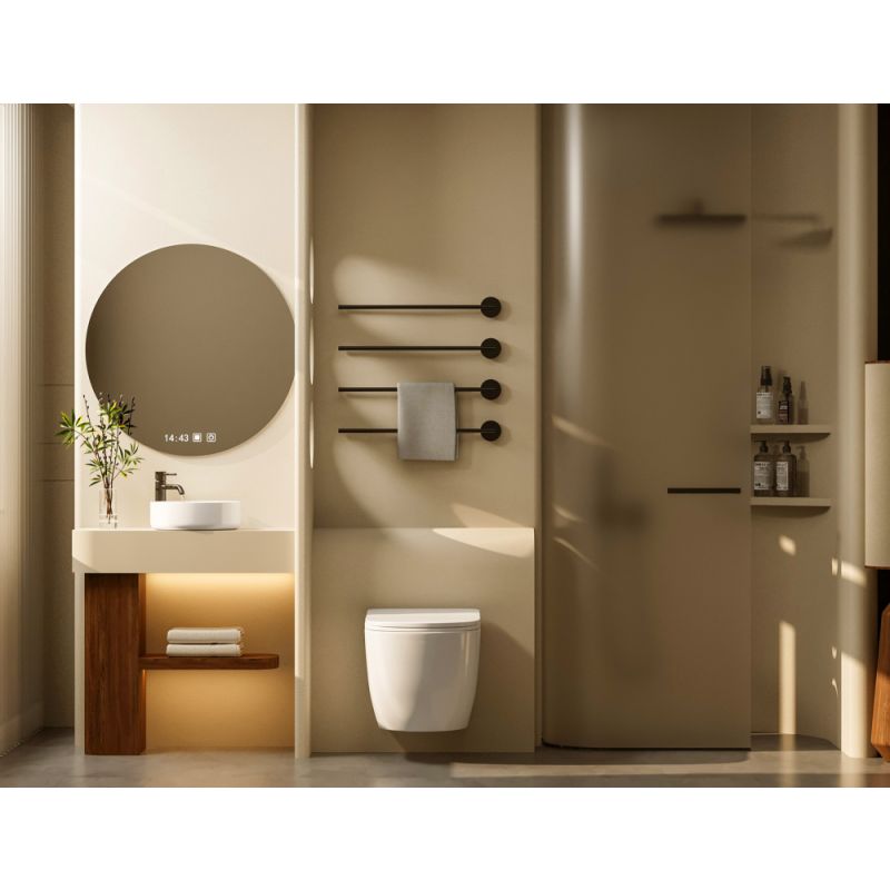 Унитаз ABBER Bequem AC1100T подвесной белый, безободковый, смыв торнадо