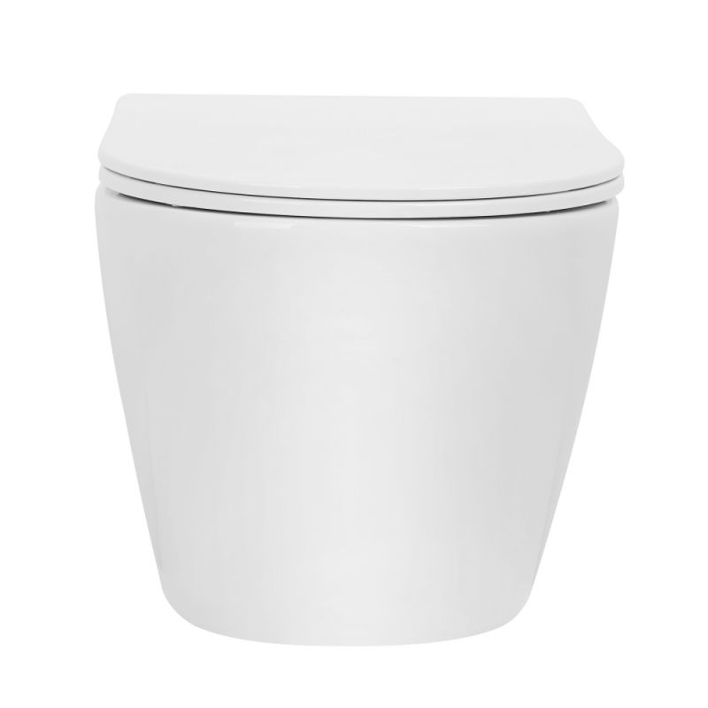 Унитаз ABBER Bequem AC1100T подвесной белый, безободковый, смыв торнадо